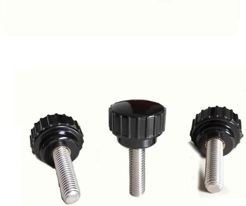 10pcs Black Bakelite Round Head Diameter 26 30 40mm Knurled Grip Handles M8 Thread Thumb Knobs Length 15 20 25 40 50mm(M8X40mm,Head Diameter 40mm) in Kuwait