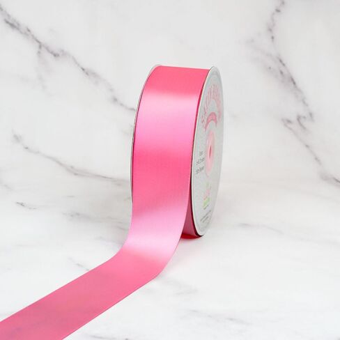 Creative Ideas Solid Satin Ribbon, 1-1/2-Inch by 50 Yard, Fuchsia, Solid in Saudi Arabia