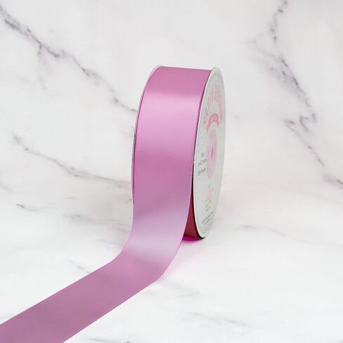 Creative Ideas Solid Satin Ribbon, 1-1/2-Inch by 50 Yard, Fuchsia, Solid in Saudi Arabia