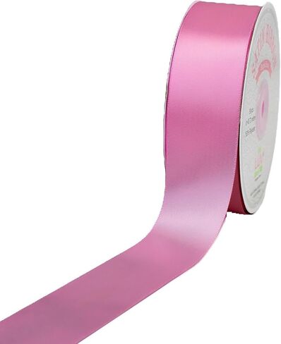 Creative Ideas Solid Satin Ribbon, 1-1/2-Inch by 50 Yard, Fuchsia, Solid in Saudi Arabia