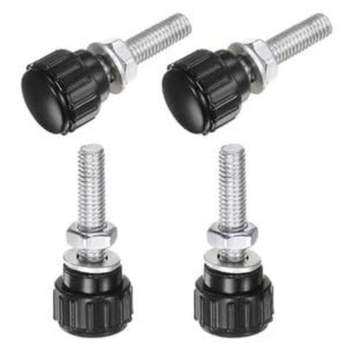 #US 4 Set Knurled Knobs with Nuts Washers M5 x 20mm Carbon Steel Stud 15mm Head in Saudi Arabia