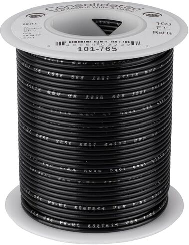 سلك ربط صلب أسود موحد 22 AWG بطول 100 قدم. in Saudi Arabia