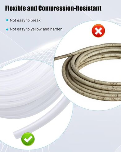 2Pcs 1/4" ID 100 FT+ 30 FT Pump Suction/Discharge Tubing Fit for Sten-ner Pump Replace AK4010W Suction Discharge Hose, Silicone Clear Tubing for Home Brewing and Water Delivery in Saudi Arabia