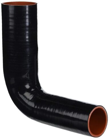 HPS 1.75 بوصة - 2.25 بوصة معرف، خرطوم توصيل مخفض للكوع من السيليكون 90 درجة، درجة حرارة عالية 4 طبقات معززة، طول الساق على كل جانب: 4-1/2 بوصة، 75 رطل لكل بوصة مربعة الحد الأقصى للضغط، SER-8981-BLK، سيليكون، أسود in Kuwait