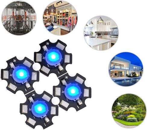 3W High Power LED Lamp Beads Emitter Diode Chips Sturdy Brightness Low Consumption for DIY Lighting Fixtures General Illumination Various Lights in Kuwait