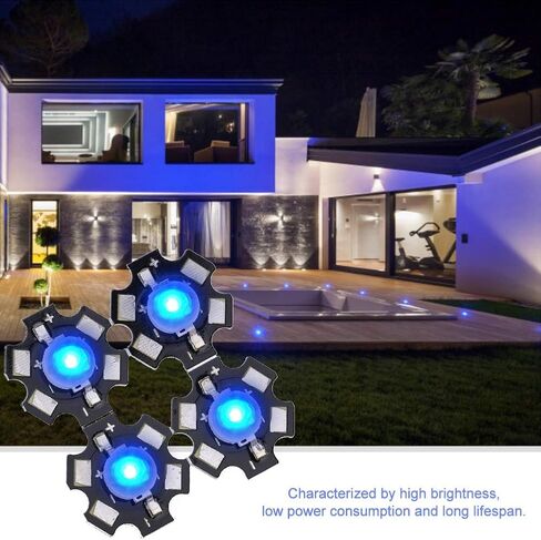 3W High Power LED Lamp Beads Emitter Diode Chips Sturdy Brightness Low Consumption for DIY Lighting Fixtures General Illumination Various Lights in Kuwait