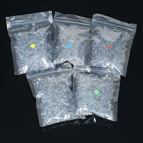 1000pcs Round Water Clear LED Light Emitting Diodes Kit Electronic Components for Experiments Various Applications in Kuwait