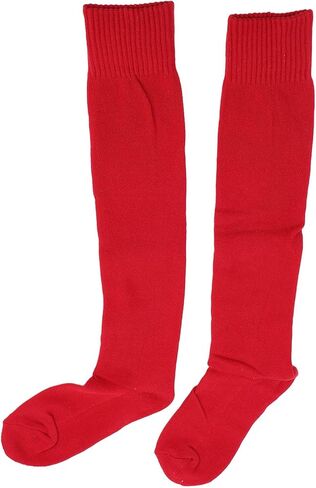 Dan&Dre Breathable Fence Socks, Thickened Stretchy Cotton Knee Socks for Training Game, Red, with Excellent Sweat Absorption Properties, Air Circulation (L) in Kuwait