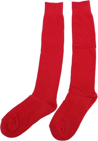 Dan&Dre Breathable Fence Socks, Thickened Stretchy Cotton Knee Socks for Training Game, Red, with Excellent Sweat Absorption Properties, Air Circulation (L) in Kuwait
