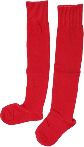 Dan&Dre Breathable Fence Socks, Thickened Stretchy Cotton Knee Socks for Training Game, Red, with Excellent Sweat Absorption Properties, Air Circulation (XS) in Kuwait