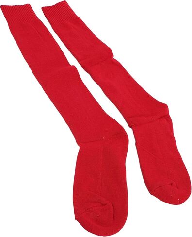 Dan&Dre Breathable Fence Socks, Thickened Stretchy Cotton Knee Socks for Training Game, Red, with Excellent Sweat Absorption Properties, Air Circulation (XS) in Kuwait
