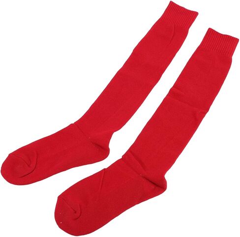 Dan&Dre Breathable Fence Socks, Thickened Stretchy Cotton Knee Socks for Training Game, Red, with Excellent Sweat Absorption Properties, Air Circulation (XS) in Kuwait