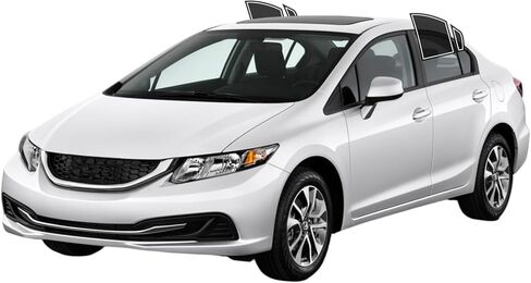 Precut Windows Tint Film All Sides Sun Sun Flocking Protective Privacy Anti Shatter Glass 2 Ply Film أي مجموعة الظل الصبغة لـ Honda Civic Sedan 2012-2015 in Kuwait