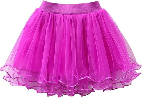 Infant Baby Girl's Fluffy Tutu Skirt Elastic Waist for Girls Dance Ballet Stretchable Fancy Dress Colour Gauze in Saudi Arabia