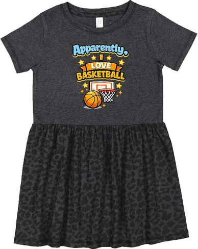 inktastic Apparently I Love Basketball Funny Toddler Dress in Saudi Arabia