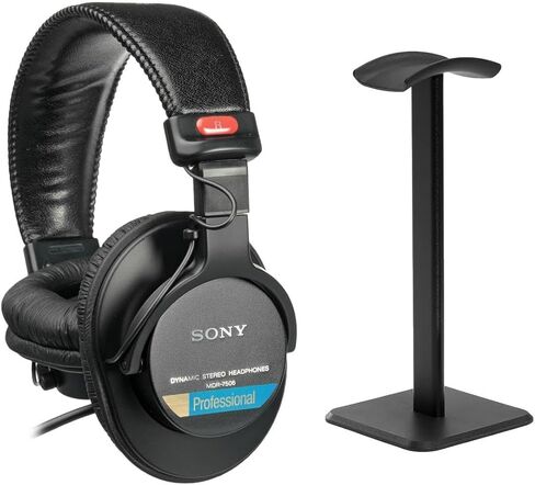 Sony MDR-7506 Professional Folding Headphones with Turnstile Desktop Headphone Stand in Kuwait
