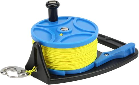Demeras Kayak Anchor Rope Reel, Multi Purpose Proof Diving Reel 8 Strands Wire High Visibility for Cave Diving(Blue Wheel) in Saudi Arabia