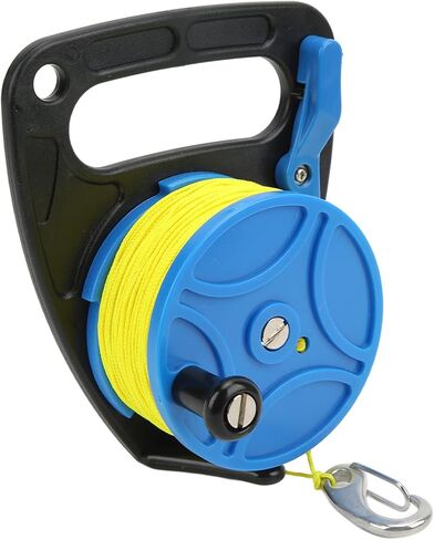 Demeras Kayak Anchor Rope Reel, Multi Purpose Proof Diving Reel 8 Strands Wire High Visibility for Cave Diving(Blue Wheel) in Saudi Arabia