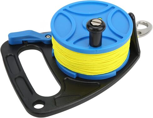 Demeras Kayak Anchor Rope Reel, Multi Purpose Proof Diving Reel 8 Strands Wire High Visibility for Cave Diving(Blue Wheel) in Saudi Arabia