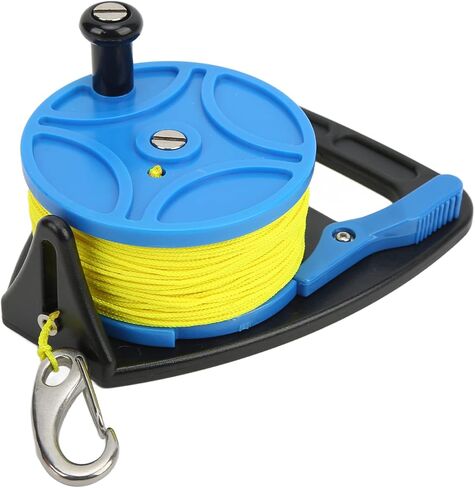 Demeras Kayak Anchor Rope Reel, Multi Purpose Proof Diving Reel 8 Strands Wire High Visibility for Cave Diving(Blue Wheel) in Saudi Arabia