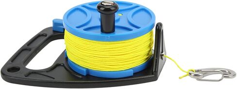 Demeras Kayak Anchor Rope Reel, Multi Purpose Proof Diving Reel 8 Strands Wire High Visibility for Cave Diving(Blue Wheel) in Saudi Arabia