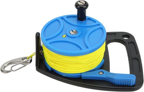 Demeras Kayak Anchor Rope Reel, Multi Purpose Proof Diving Reel 8 Strands Wire High Visibility for Cave Diving(Blue Wheel) in Saudi Arabia