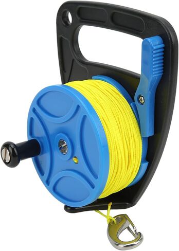 Demeras Kayak Anchor Rope Reel, Multi Purpose Proof Diving Reel 8 Strands Wire High Visibility for Cave Diving(Blue Wheel) in Saudi Arabia