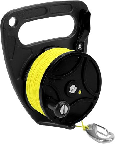 Demeras Kayak Anchor Rope Reel, Multi Purpose Proof Diving Reel 8 Strands Wire High Visibility for Cave Diving(Black Wheel) in Saudi Arabia