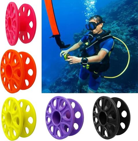 Scubas Diving Dives Compacts Finger Spool Guide Line Reel Light Weight Water Sport Finger Reel Easy to Use in Saudi Arabia