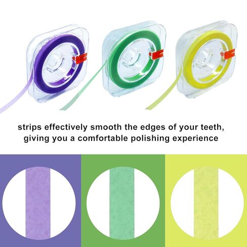 Dental Polishing Strips, 4mm x 6m Dental Polisher, 3 Rolls Tooth File Teeth Sanding Grinding Tool (Coarse, Fine,Medium) in Kuwait