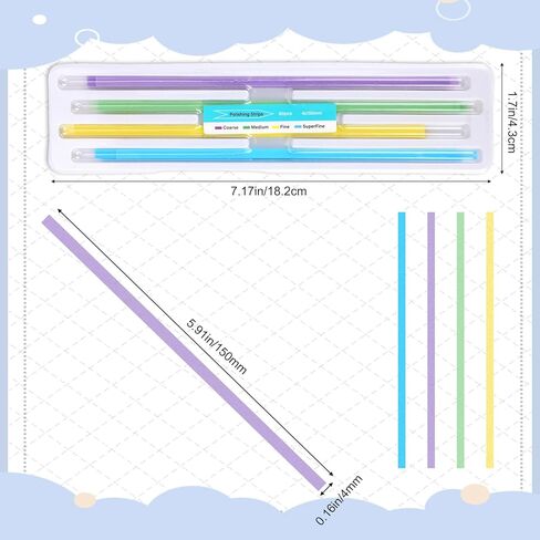 120pcs Dental Polishing Strips, 4 Colors Teeth Sanding Grinding Filer Tool Tooth Polishing Strips Teeth Polish Sandpaper Abrasive File Kit Floss Polisher for Oral Health Cleaning Gloss Contouring in Kuwait