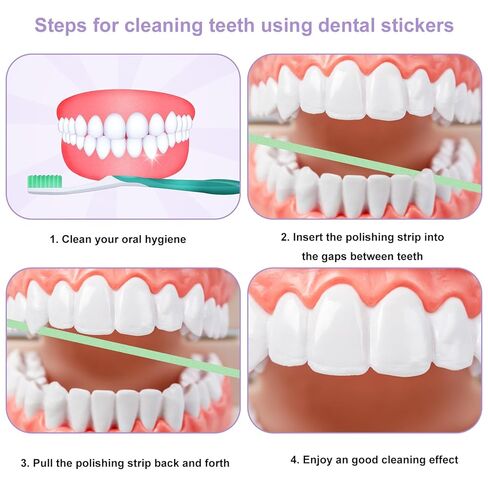 120pcs Dental Polishing Strips, 4 Colors Teeth Sanding Grinding Filer Tool Tooth Polishing Strips Teeth Polish Sandpaper Abrasive File Kit Floss Polisher for Oral Health Cleaning Gloss Contouring in Kuwait