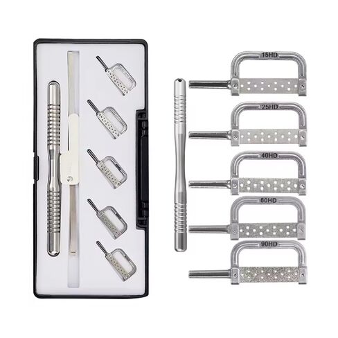 Dental Interproximal Enamel Reduction Handle IPR Strips Kit 15-90 HD Double Sided Strip + Handle in Kuwait