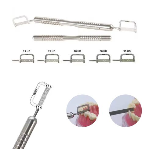 Dental Interproximal Enamel Reduction Handle IPR Strips Kit 15-90 HD Double Sided Strip + Handle in Kuwait