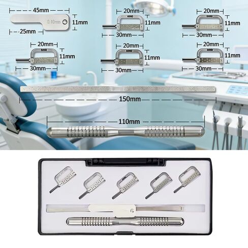 Dental Interproximal Enamel Reduction Handle IPR Strips Kit 15-90 HD Double Sided Strip + Handle in Kuwait