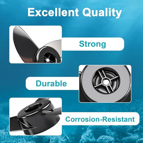 3-Blade Trolling Motor Propeller Compatible with Motorguide Machete III Trolling Motor - 3.5" Hub Small Boat Shallow-Water Replacement Drill Power Replace#: MGA089B in Kuwait