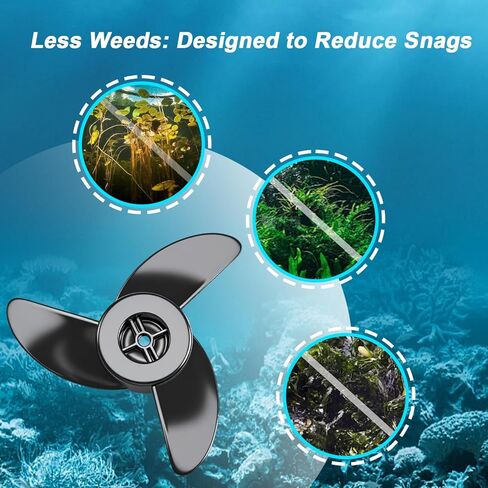 3-Blade Trolling Motor Propeller Compatible with Motorguide Machete III Trolling Motor - 3.5" Hub Small Boat Shallow-Water Replacement Drill Power Replace#: MGA089B in Kuwait