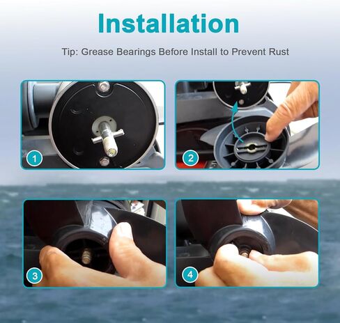 3-Blade Trolling Motor Propeller Compatible with Motorguide Machete III Trolling Motor - 3.5" Hub Small Boat Shallow-Water Replacement Drill Power Replace#: MGA089B in Kuwait