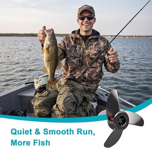 3-Blade Trolling Motor Propeller Compatible with Motorguide Machete III Trolling Motor - 3.5" Hub Small Boat Shallow-Water Replacement Drill Power Replace#: MGA089B in Kuwait