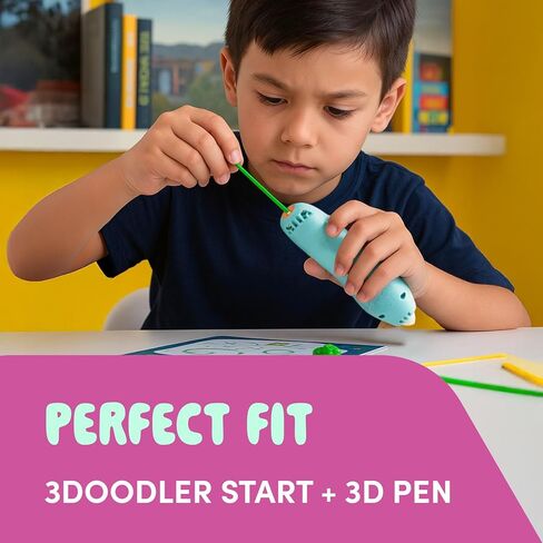 300 x ORKAN 3D Pen Filament Refills | Only Compatible with The 3Doodler Start+ | 15 Rainbow Colors | 6" x 2.5mm PCL Eco-Filament Strands | Safe for Kids | Only for 3Doodler Start+ 3D Pen in Saudi Arabia