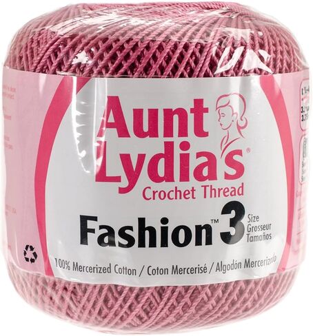 Coats Crochet 182-871 Aunt Lydia's Fashion Crochet, Cotton Size 3, Plum in Kuwait