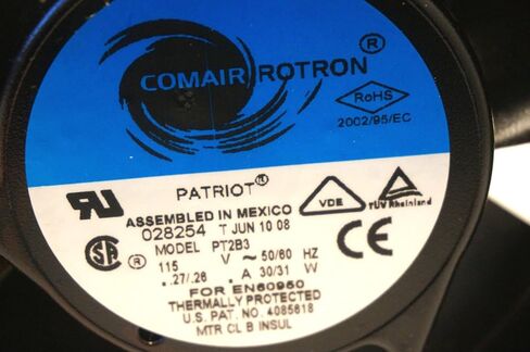 PT2B3 مروحة باتريوت 115 فولت ~ .27/.26A 30/31 واط لشفرات EN60950 5 in Kuwait