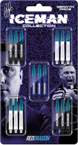 RED DRAGON Gerwyn Price Iceman Nitro Ionic Dart Shaft Collection 5 Sets Per Pack (15 shafts in Total) in Saudi Arabia