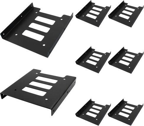 12Pcs SSD HDD Mounting Bracket 2.5 to 3.5 Adapter, Black Hard Disk Drive Bays Holder with Screws, Metal SSD Holder Mount for PC in Saudi Arabia