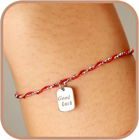 Lucky Red String Protection Bracelets for Women Men 925 Sterling Silver 14K Gold Plated Adjustable Gold Chain Red String Bracelet Red Braided Initial Strand Bracelet Handmade Jewelry for Couple Daughter Birthday in Kuwait