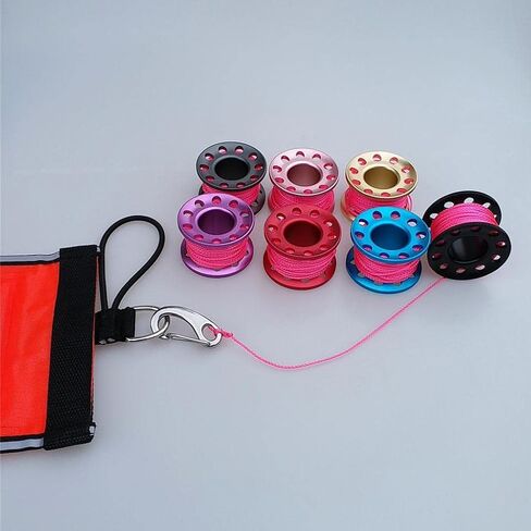 Alloy Scuba Diving Finger Reel Spool with Snap&10m in Saudi Arabia