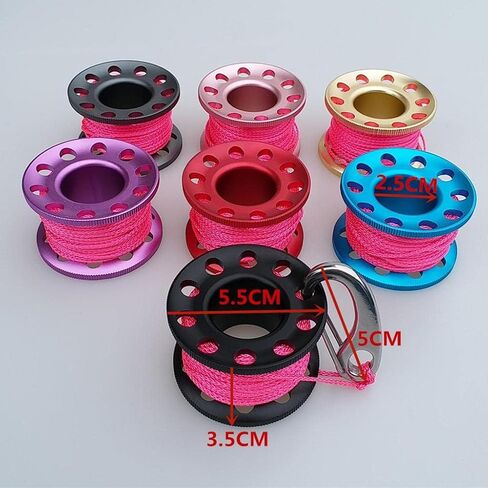 Alloy Scuba Diving Finger Reel Spool with Snap&10m in Saudi Arabia
