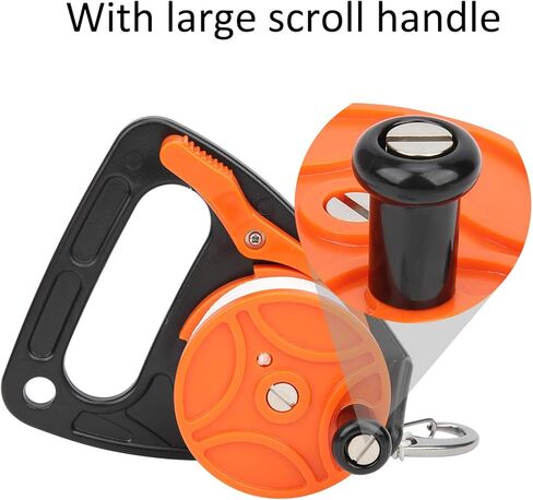 150ft Dive Reel with Thumb Stopper,Compact High Visibility Dive Reel Kayak Anchor,Retractable Line Diving Reel Finger Spool for Safety Underwater Diving Snorkeling in Saudi Arabia