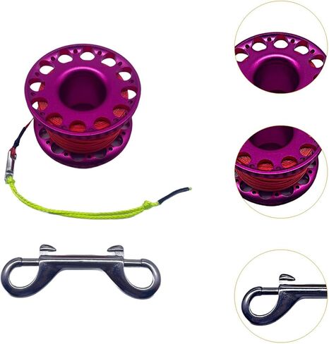 Scuba Diving Reel, Dive Spool Reel with 30M/100ft High Visibility Line, Scuba Spool Finger Reel for Underwater Activities in Saudi Arabia