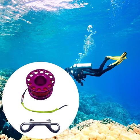 Scuba Diving Reel, Dive Spool Reel with 30M/100ft High Visibility Line, Scuba Spool Finger Reel for Underwater Activities in Saudi Arabia